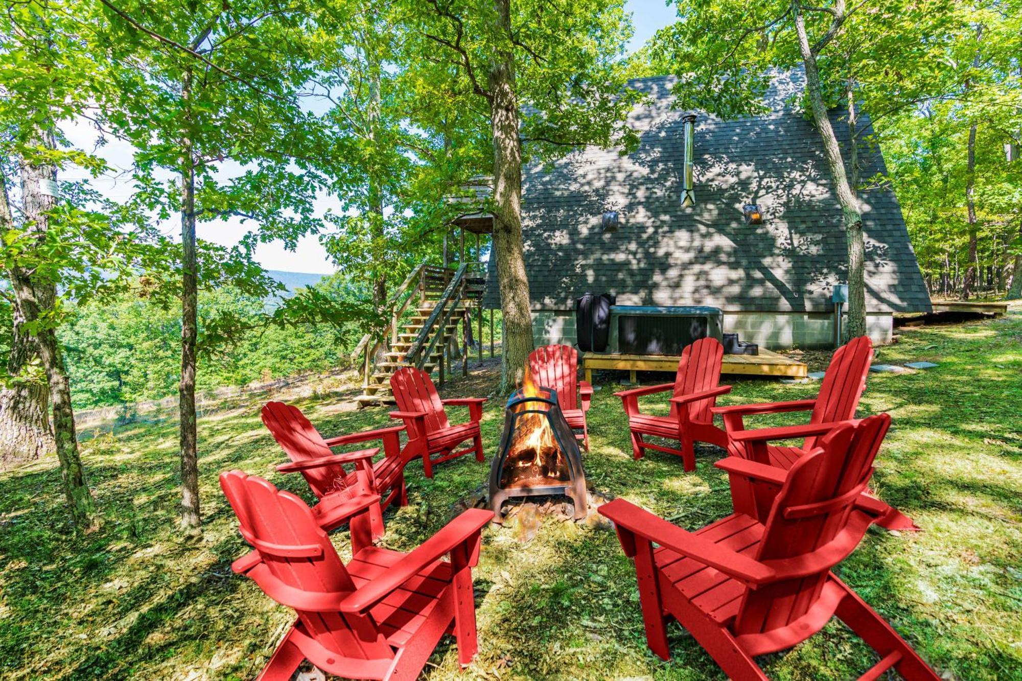 Great Views! A-Frame W Hot Tub, Grill & Fire Pit Villa Morton Grove Exteriör bild